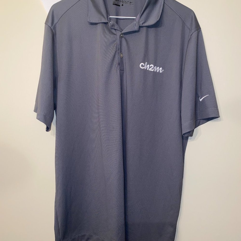 Nike Dri-Fit polo large grey